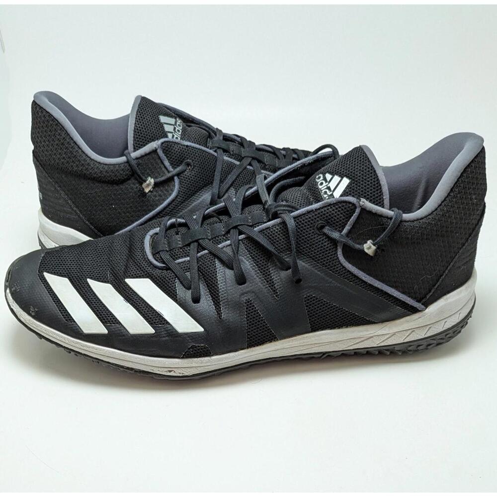 Mens Adidas‎ Speed Turf Black Outdoor Running Sneakers Shoes DB3431 Size 15